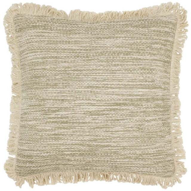 furn. Sienna Natural Twill Woven Cushion - Size: 45 x 45 cm - Cream - Wilko - image 1