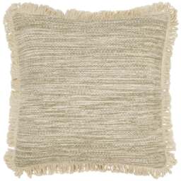 furn. Sienna Natural Twill Woven Cushion - Size: 45 x 45 cm - Cream - Wilko