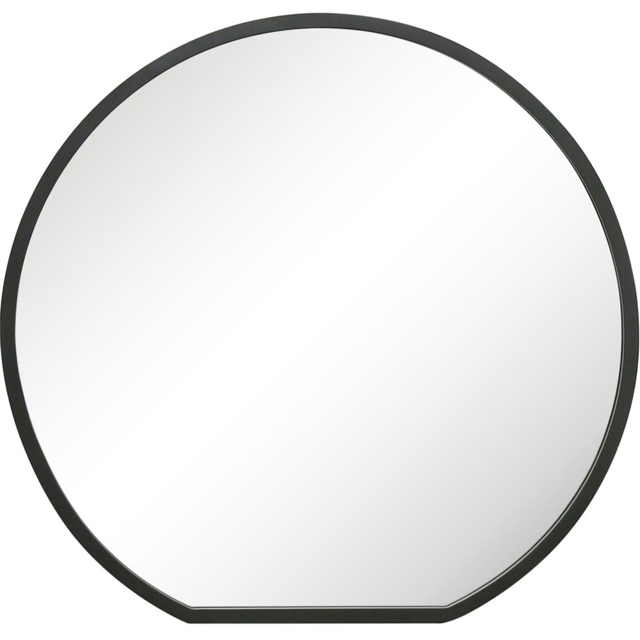 MirrorOutlet The Circulus Black Flat Bottom Circular Outdoor Garden Wall Mirror 84 x 80cm - Size: 80 x 84 x 3cm - Wilko - image 1
