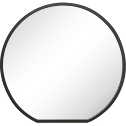 MirrorOutlet The Circulus Black Flat Bottom Circular Outdoor Garden Wall Mirror 84 x 80cm - Size: 80 x 84 x 3cm - Wilko - thumbnail 1