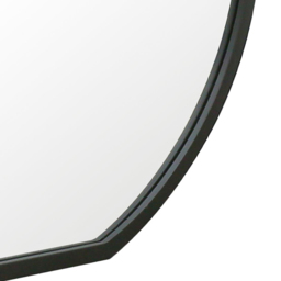 MirrorOutlet The Circulus Black Flat Bottom Circular Outdoor Garden Wall Mirror 84 x 80cm - Size: 80 x 84 x 3cm - Wilko - thumbnail 7