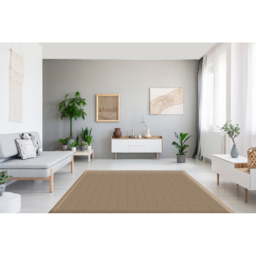 Eselle Jute Effect Herringbone Rug 200 x 290cm - Brown - Wilko - thumbnail 7
