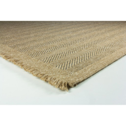 Eselle Jute Effect Herringbone Rug 200 x 290cm - Brown - Wilko - thumbnail 6