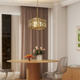 HOMCOM Modern Crystal Chandelier Mount Ceiling Light - Size: 28 x 44 x 44cm - Gold Tone - Wilko - thumbnail 5