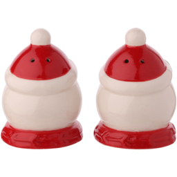 The Seasonal Gift Co. Santa & Friends 2 Piece Snowman Ceramic Salt and Pepper Shakers - Size: 9 x 6.5 x 6.5cm - White - Wilko - thumbnail 3