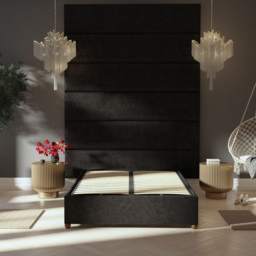 Aspire Furniture Llewelyn-Bowen Luxury Charcoal Kimiyo Linen Wall Mounted Headboard 45cm - Size: Single Pack - Grey - Aspire Beds - Wilko - thumbnail 7