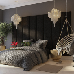 Aspire Furniture Llewelyn-Bowen Luxury Charcoal Kimiyo Linen Wall Mounted Headboard 45cm - Size: Single Pack - Grey - Aspire Beds - Wilko - thumbnail 4