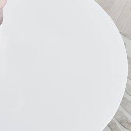 Furniturebox Arona 4 Seater Round Dining Table White High Gloss and Silver - Wilko - thumbnail 3