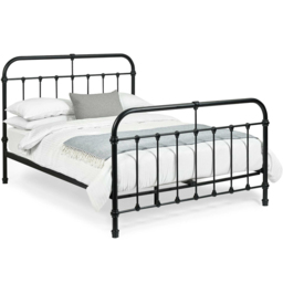 Julian Bowen Logan King Size Black Satin Metal Bed Frame - Wilko - thumbnail 3