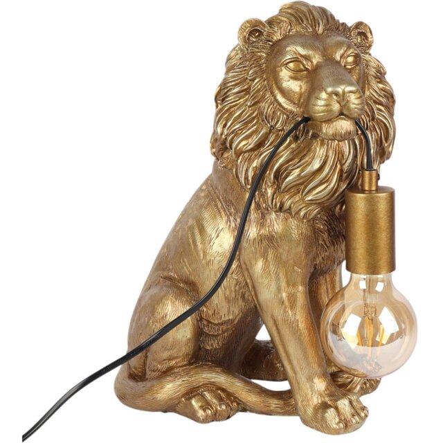 Lion Bulb Table Lamp Gold - Wilko - image 1