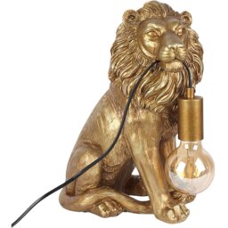 Lion Bulb Table Lamp Gold - Wilko - thumbnail 1