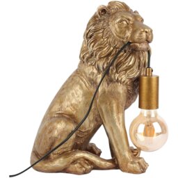Lion Bulb Table Lamp Gold - Wilko - thumbnail 5