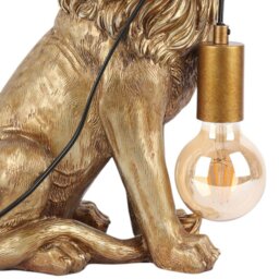 Lion Bulb Table Lamp Gold - Wilko - thumbnail 6