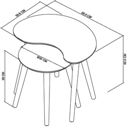 Bentley Designs Vintage Weathered Oak Nesting Tables Set of 2 - Size: 45 x 57 x 40cm - Brown - Wilko - thumbnail 6