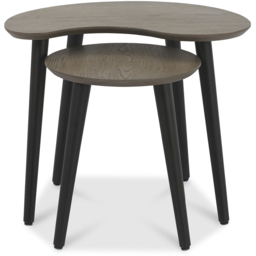 Bentley Designs Vintage Weathered Oak Nesting Tables Set of 2 - Size: 45 x 57 x 40cm - Brown - Wilko - thumbnail 4