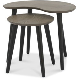 Bentley Designs Vintage Weathered Oak Nesting Tables Set of 2 - Size: 45 x 57 x 40cm - Brown - Wilko - thumbnail 3