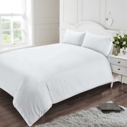 Rapport Home Double White 400 Thread Count Cotton Percale Quilt Cover - Wilko - thumbnail 3