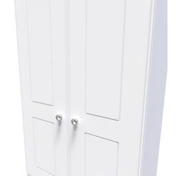 Crowndale Victoria 2 Door 2 Drawer White Ash and Oak Wardrobe - Size: 2 Door, 2 Drawer - Wilko - thumbnail 7