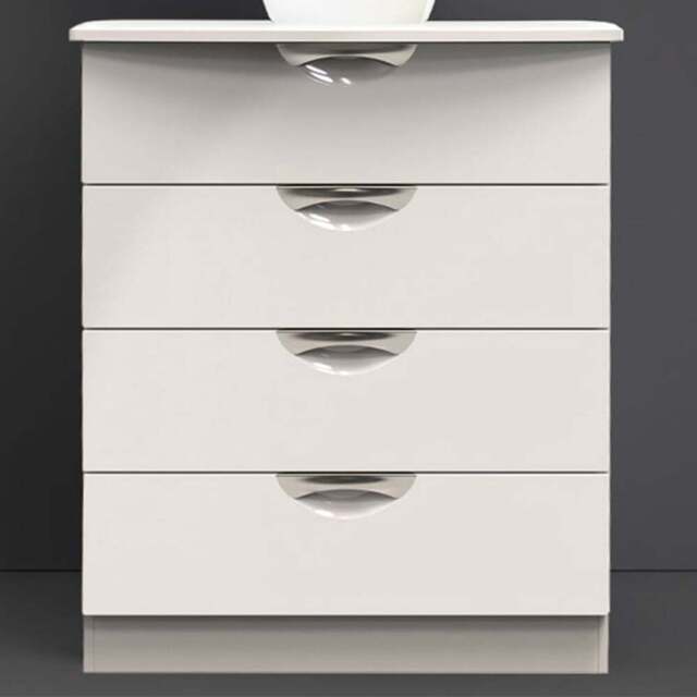 Crowndale Camden 4 Drawer Kashmir Gloss Chest of Drawers - Cream - Wilko - image 1