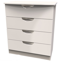 Crowndale Camden 4 Drawer Kashmir Gloss Chest of Drawers - Cream - Wilko - thumbnail 3