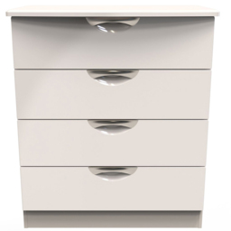 Crowndale Camden 4 Drawer Kashmir Gloss Chest of Drawers - Cream - Wilko - thumbnail 4