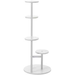 Living and Home Tiered White Flower Plant Display Stand - Size: 100 x 46 x 46cm - Wilko - thumbnail 4