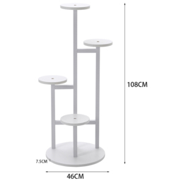 Living and Home Tiered White Flower Plant Display Stand - Size: 100 x 46 x 46cm - Wilko - thumbnail 7
