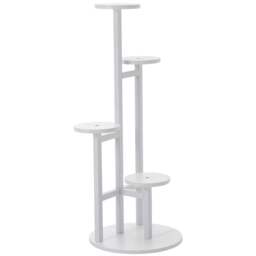 Living and Home Tiered White Flower Plant Display Stand - Size: 100 x 46 x 46cm - Wilko - thumbnail 1