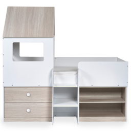 Julian Bowen Orpheus Pale Wood and White Mid Sleeper with Storage - Size: Single - Wilko - thumbnail 3