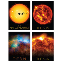 Artery8 Solar System Planets Size Comparison Wall Art Print 30 x 41cm 4 Pack - Size: 40.5 x 30.5 x 0.3cm - Multi - Wilko - thumbnail 1