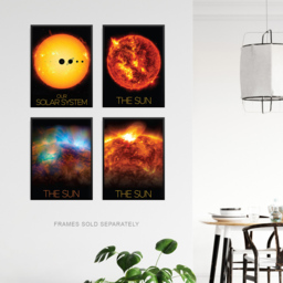 Artery8 Solar System Planets Size Comparison Wall Art Print 30 x 41cm 4 Pack - Size: 40.5 x 30.5 x 0.3cm - Multi - Wilko - thumbnail 4