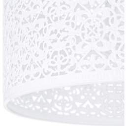 Happy Homewares Moroccan Style Ornate White Gloss Metal Pendant Shade - Size: 15 x 25 x 25cm - Wilko - thumbnail 4