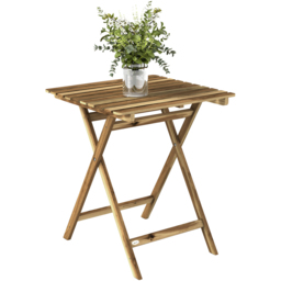 Outsunny Natural Wood Foldable Garden Coffee Table - Size: 73 x 62 x 60cm - Natural wood finish - Wilko - thumbnail 3