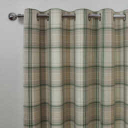 Divante Hatfield Green Check Blackout Curtains 229cm - Size: W 228 x D 228cm - Wilko - thumbnail 4
