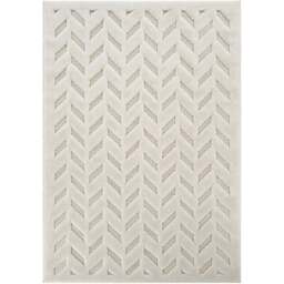 Freya Living Room Area Rug Contemporary 3D Embossed Modern Herringbone Design - Cream 160cm x 230cm - Size: 230 x 160 x 2cm - Desire Rugs - Wilko - thumbnail 1