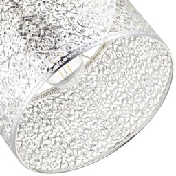 Happy Homewares Moroccan Style Ornate Shiny Silver Metal Pendant Shade - Size: 15 x 25 x 25cm - Wilko - thumbnail 5