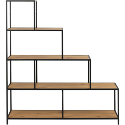 Florence Seaford 4 Shelf Black and Oak Bookcase - Furniture To Go - Wilko - thumbnail 4