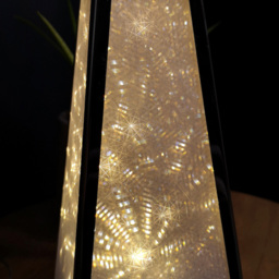 Premier Warm White LED Holographic Pyramid Christmas Decoration 45cm - Size: 45 x 20 x 20cm - Silver - Samuel Alexander - Wilko - thumbnail 4
