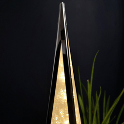 Premier Warm White LED Holographic Pyramid Christmas Decoration 45cm - Size: 45 x 20 x 20cm - Silver - Samuel Alexander - Wilko - thumbnail 3