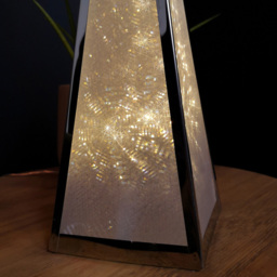 Premier Warm White LED Holographic Pyramid Christmas Decoration 45cm - Size: 45 x 20 x 20cm - Silver - Samuel Alexander - Wilko - thumbnail 5