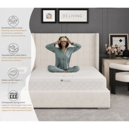 DS Living Aurora Soothe Single Bonnell Spring Mattress with Reflex Foam Layers - White - Wilko - thumbnail 7