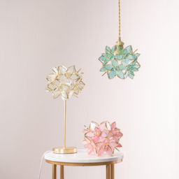 ValueLights Charlie Clear Flower Shade Gold Table Lamp and Bulb - Size: 47 x 21 x 21cm - Wilko - thumbnail 5
