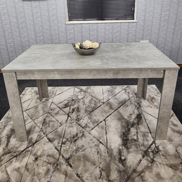 Portland 6 Seater Grey Wood Dining Table - Wilko - image 1