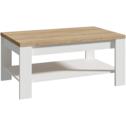 Florence Bohol White Riviera Oak Coffee Table - Size: 60 x 100 x 45cm - Wilko - thumbnail 3