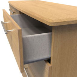 Crowndale Sherwood 6 Drawer Oak Wide Midi Chest of Drawers - Brown - Wilko - thumbnail 7