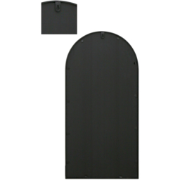 MirrorOutlet The Arcus Black Framed Arched Garden Wall Mirror 80 x 40cm - Size: 80 x 40 x 3cm - Wilko - thumbnail 5