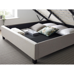 Brandon Double Oatmeal Fabric Ottoman Bed - Brown - Bedmaster - Wilko - thumbnail 5