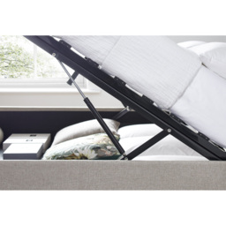 Brandon Double Oatmeal Fabric Ottoman Bed - Brown - Bedmaster - Wilko - thumbnail 6