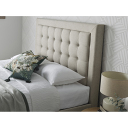 Brandon Double Oatmeal Fabric Ottoman Bed - Brown - Bedmaster - Wilko - thumbnail 4