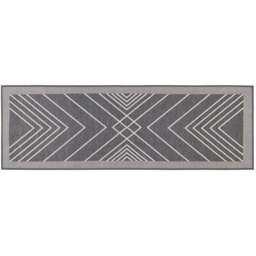 JVL Expression Stripes Rubber Backed Door Runner 50 x 150cm - Size: 150 x 50 x 0.3cm - Grey - Wilko - thumbnail 1